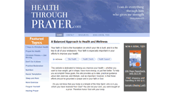 Desktop Screenshot of healththroughprayer.com
