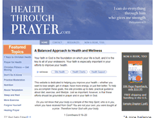 Tablet Screenshot of healththroughprayer.com